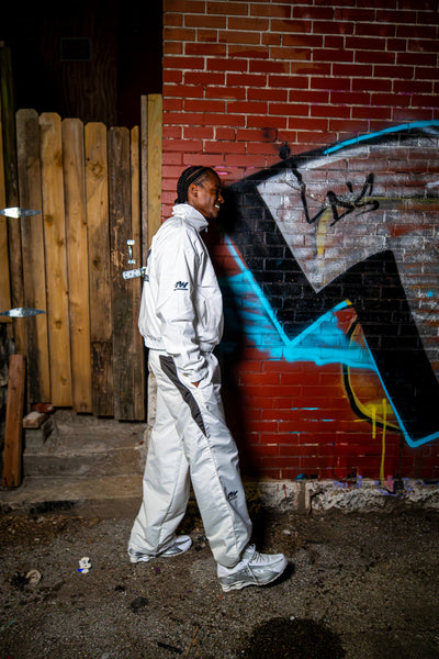 WHITE FRONT LINE TRACK SUIT