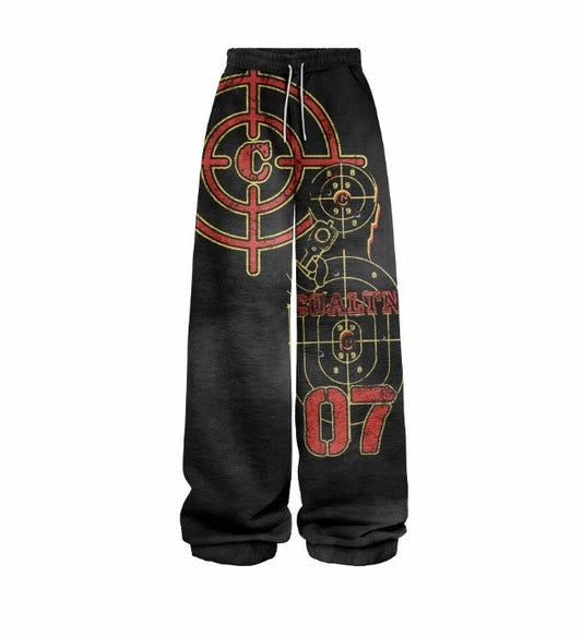 BLACK TARGET SWEATPANTS