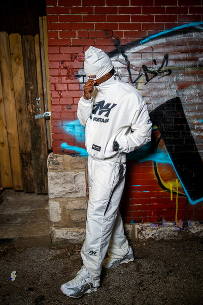 WHITE FRONT LINE TRACK SUIT
